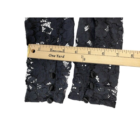VTG Albert Nipon Black Floral Lace Jacket Top Sheer Long Sleeve Evening Size 6 - Picture 9 of 9
